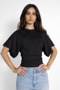 Black fitted T-shirt