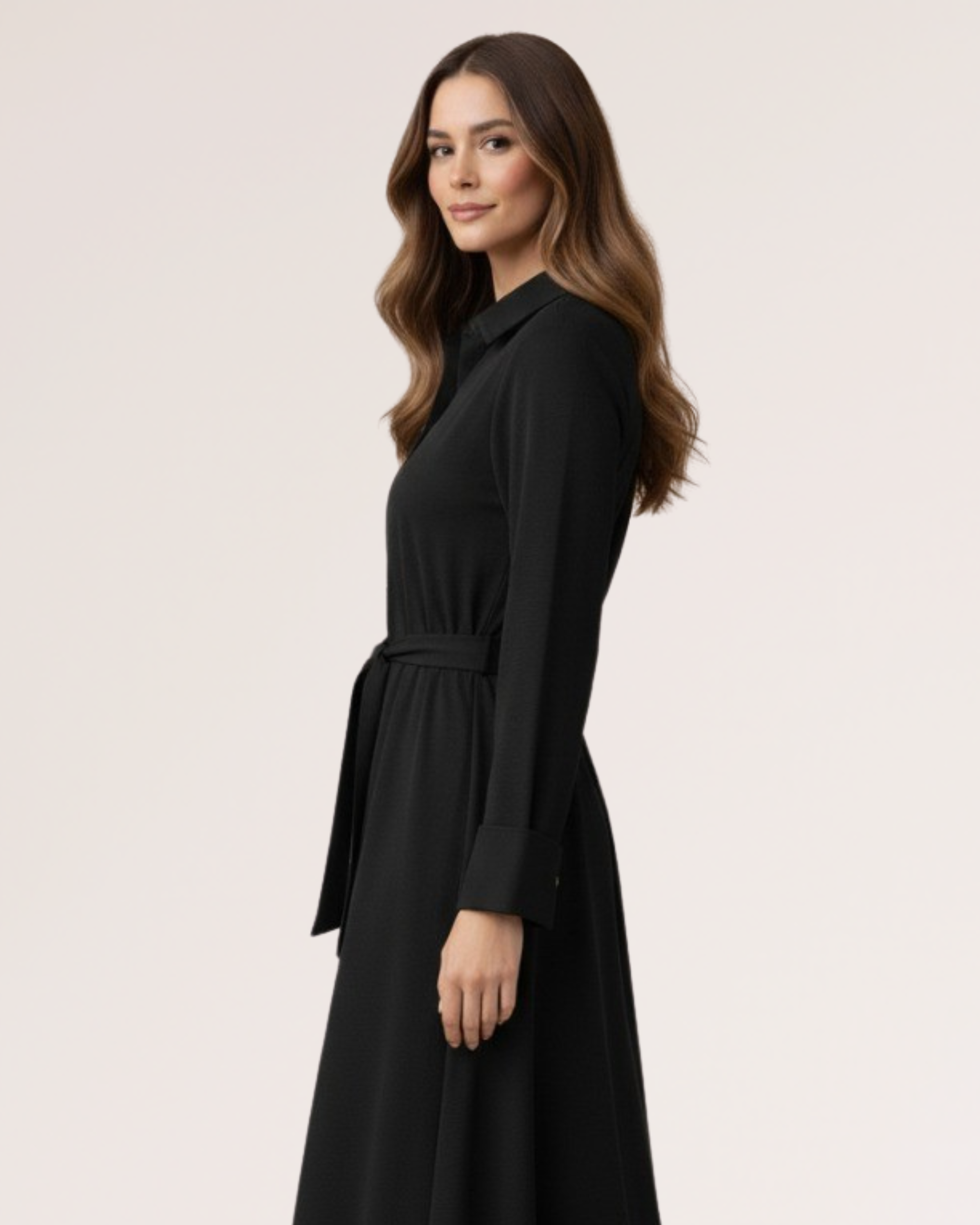 BLACK LINEN DRESS