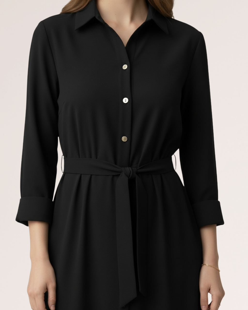 BLACK LINEN DRESS