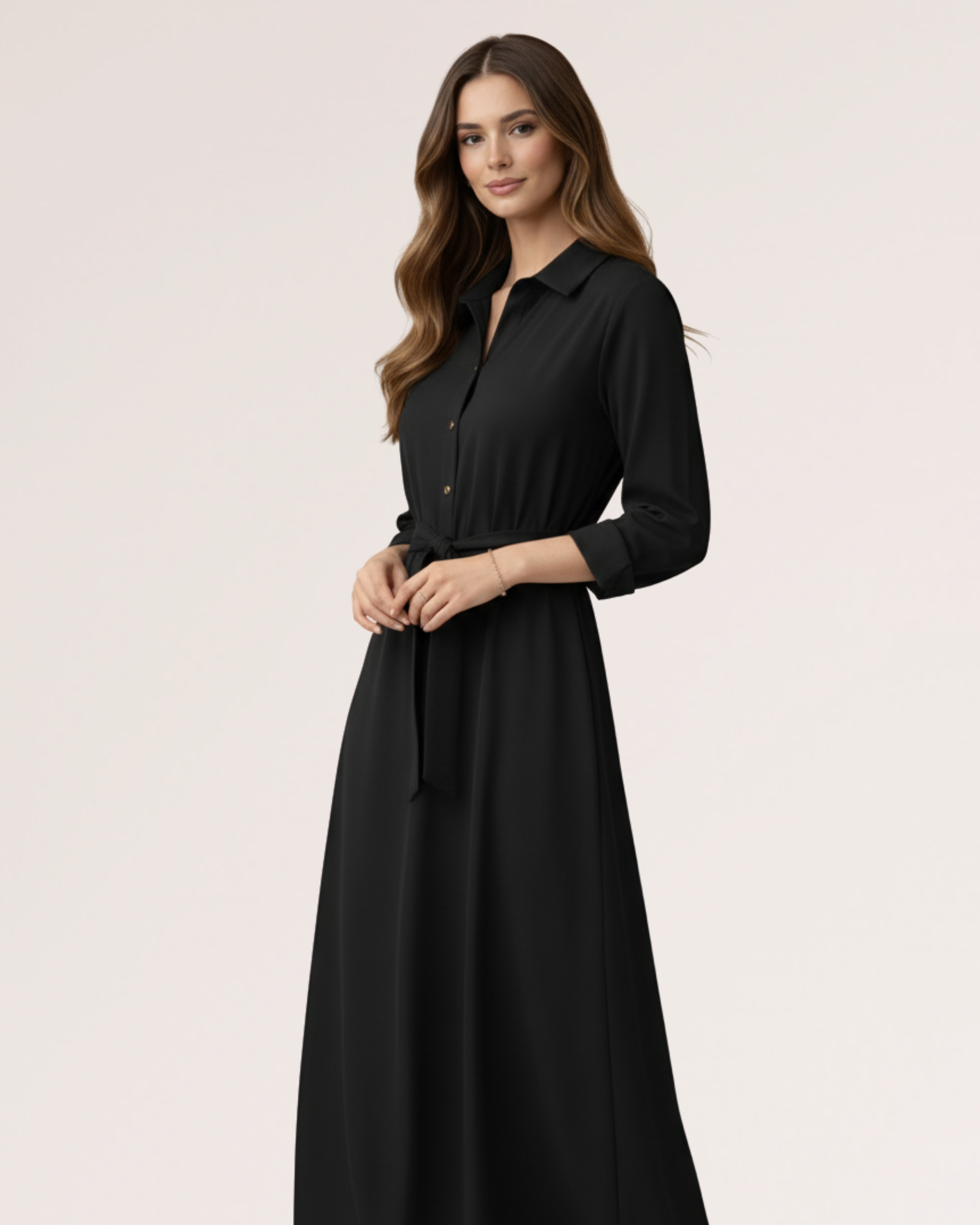 BLACK LINEN DRESS